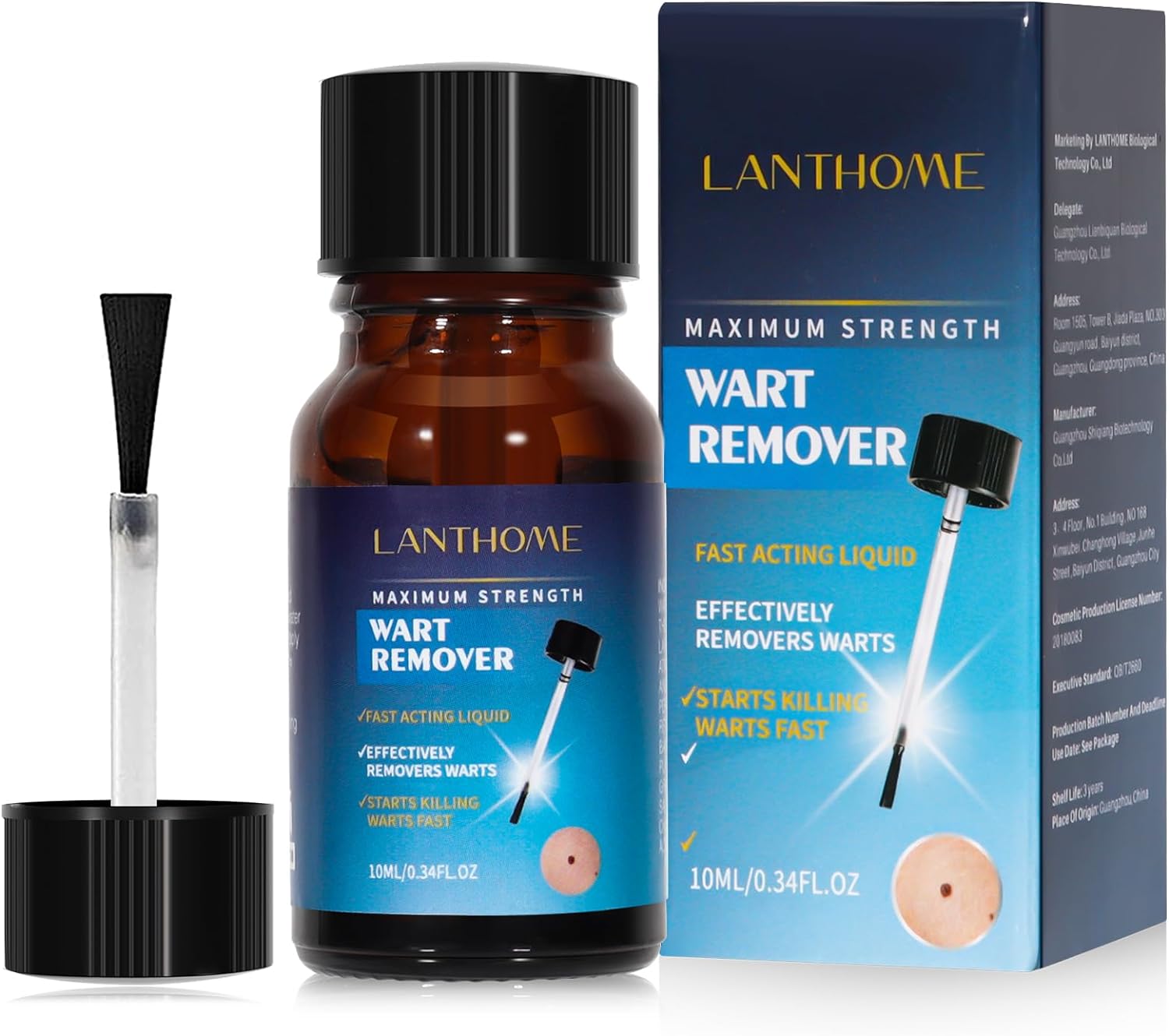 Wart Remover Liquid, Smooth Plantar Wart Treatment for 