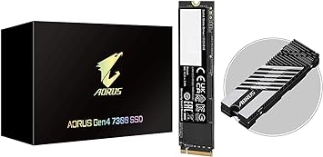 GIGABYTE AORUS Gen4 7300 SSD 2TB PCIe 4.0 NVMe M.2 Internal Solid State Hard Drive with Read Speed U
