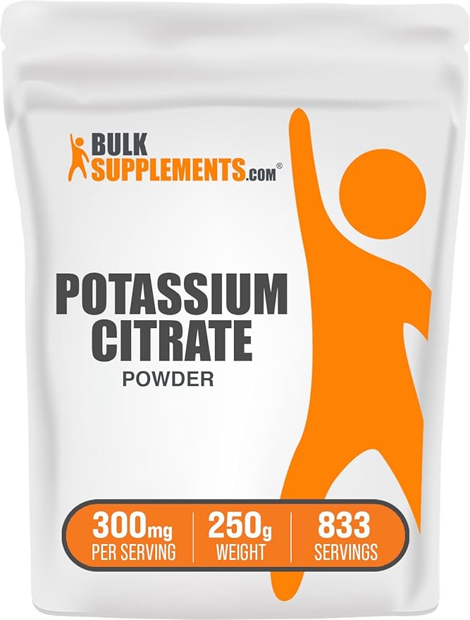 BulkSupplements Pure Potassium Citrate Powder (250 grams)
