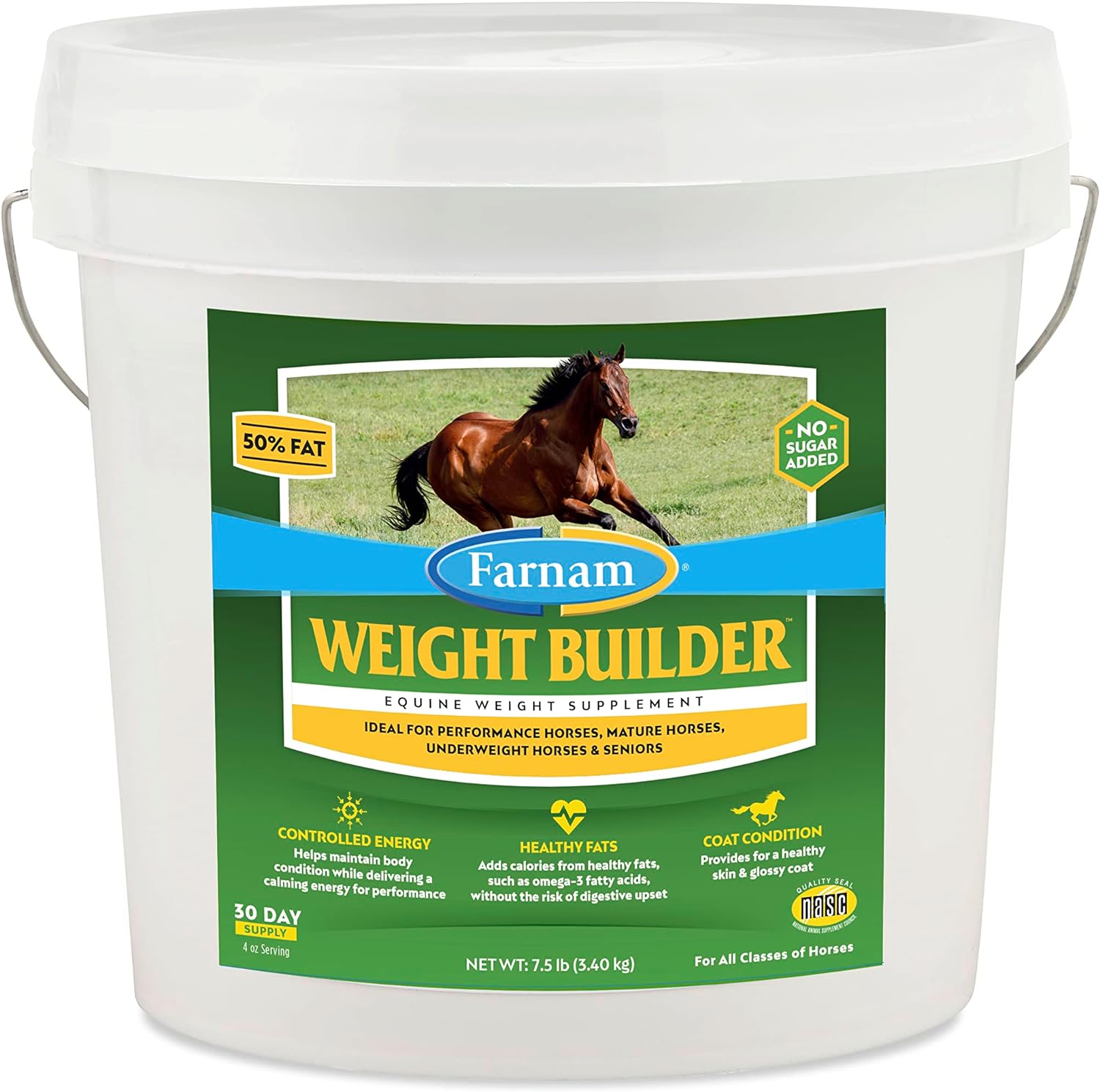 Farnam Weight Builder Horse Weight Supplement, Helps Maintain Optimal Weight and Body Condition with