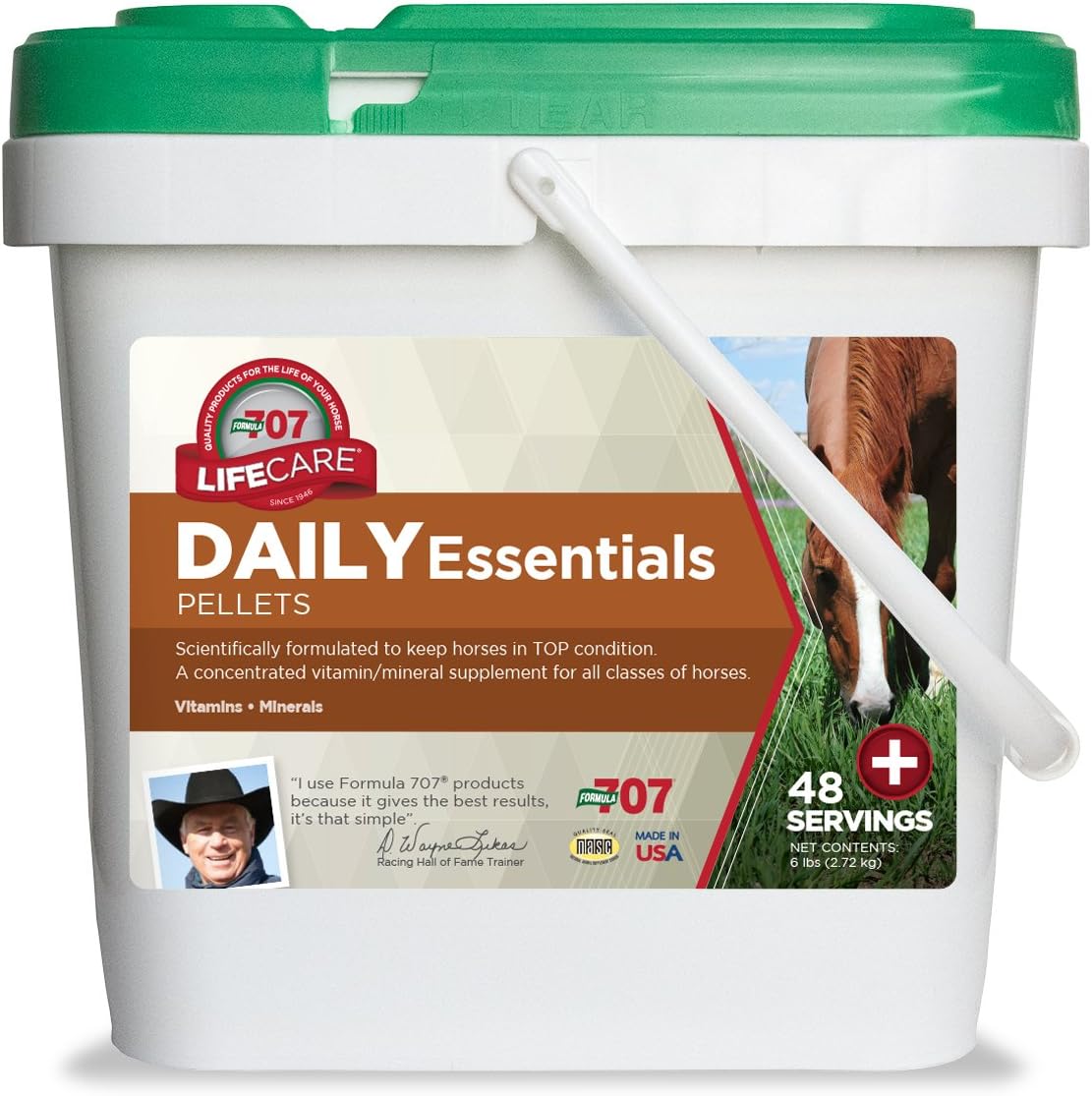 Formula 707 Daily Essentials Equine Supplement, 6lb Bucket – Complete Vitamins and Minerals for Su