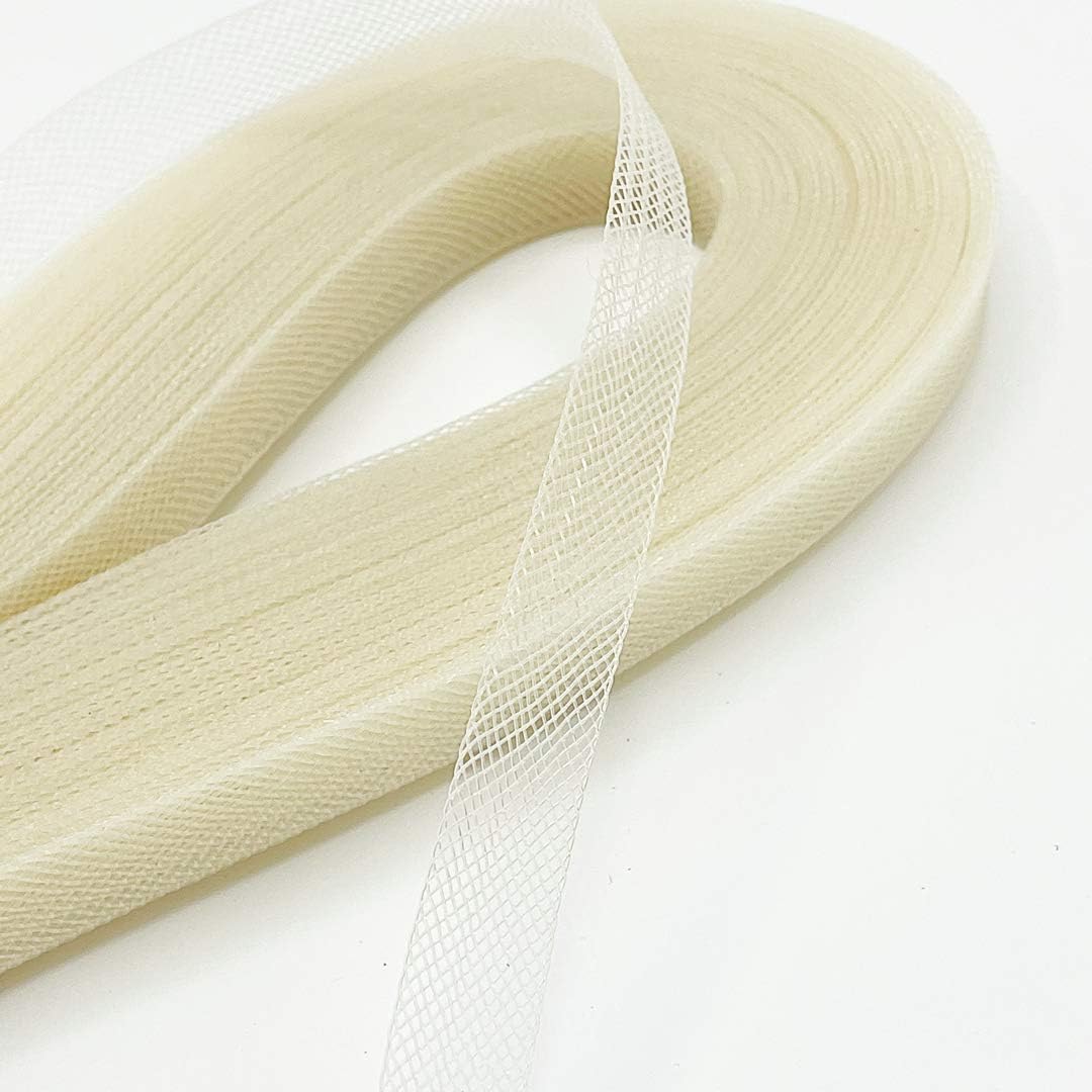 Stiff Polyester Ivory Horsehair Braid, Selling Per Roll