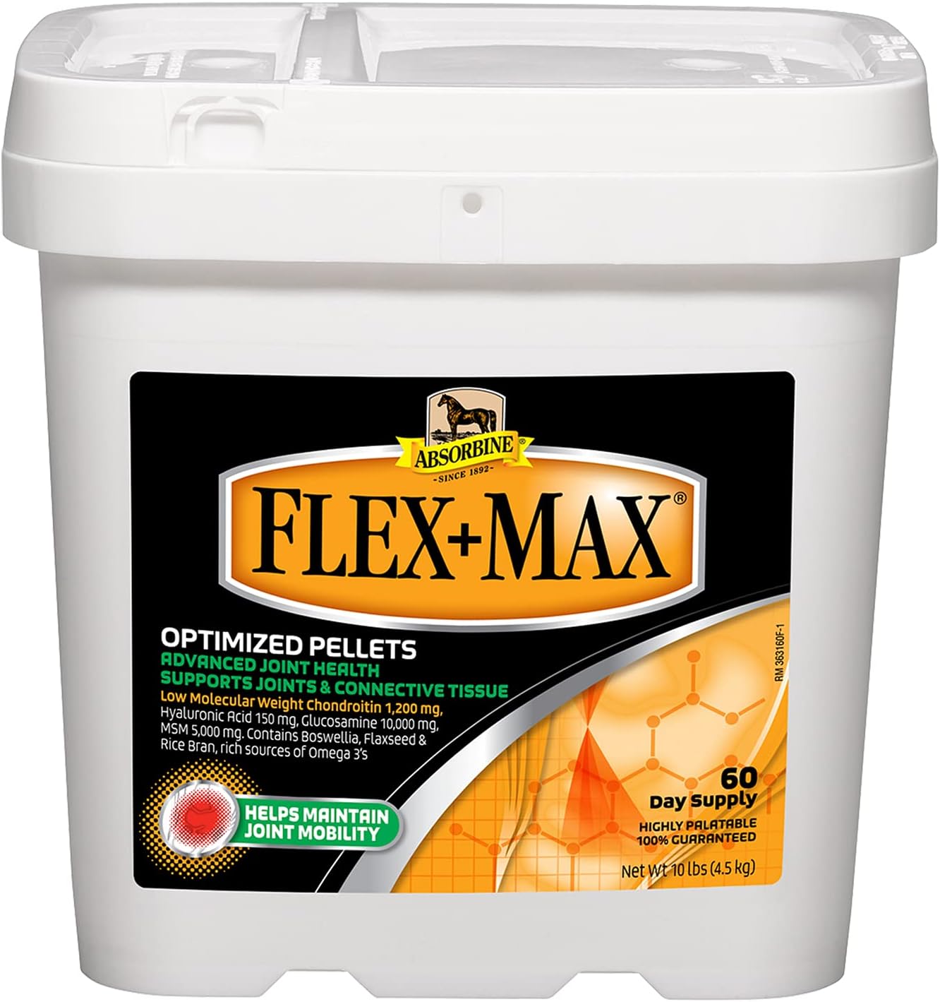 Absorbine Flex+Max Horse Joint Supplement Pellets, Highly Palatable, Comprehensive Equine Formula wi