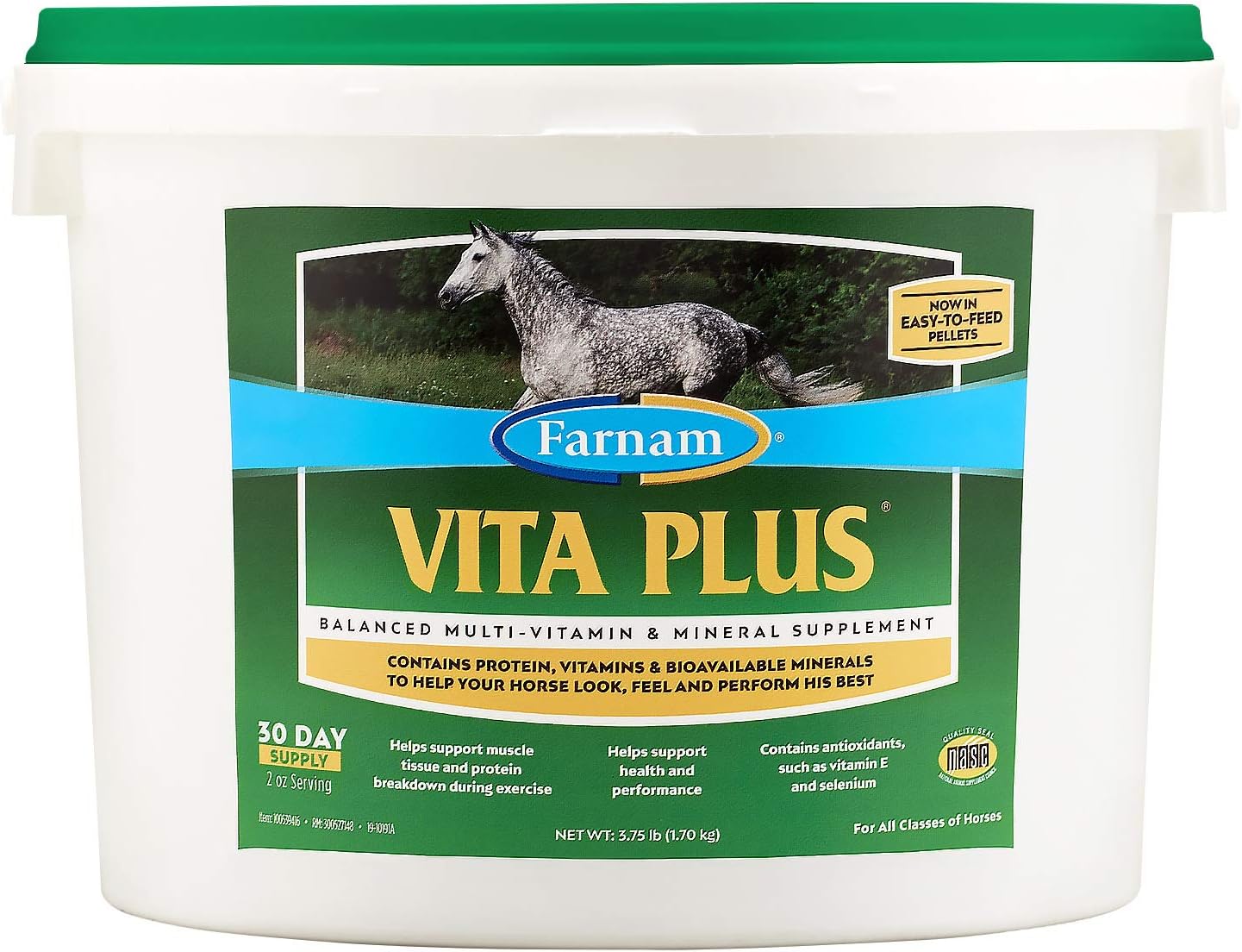 Farnam Vita Plus Balanced Multi-Vitamin & Mineral Horse Supplement, Provides Balanced Nutrition 