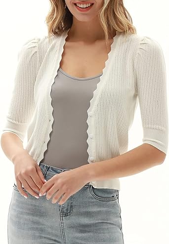 GRACE KARIN Women’s Sweater Cropped Cardigan Knit Shrugs for Dresses
